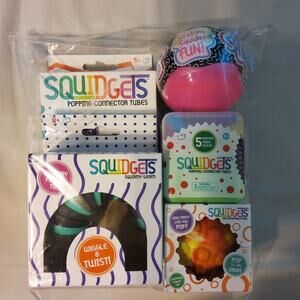 Squish and Fidget SQUIDGETS and SquishUms 5-Piece Fidget Bundled Set